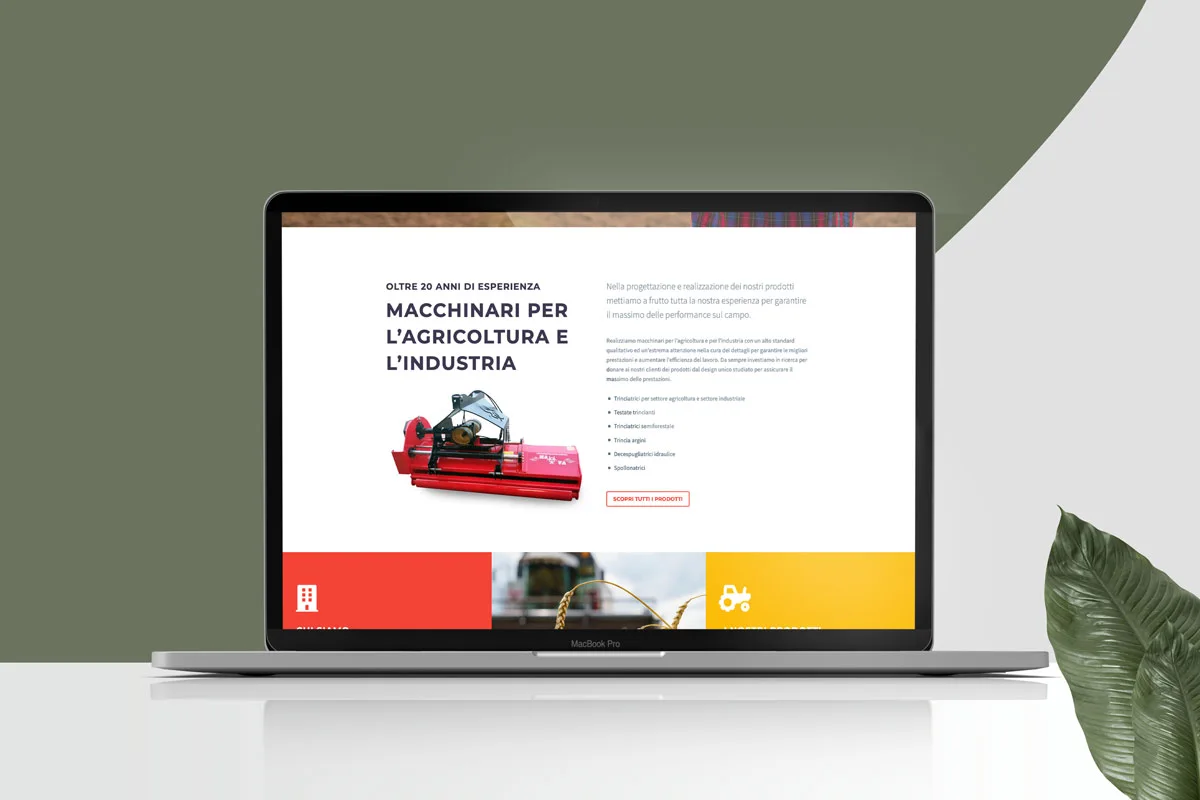 Sito web per il settore agricolo realizzato da Pikit