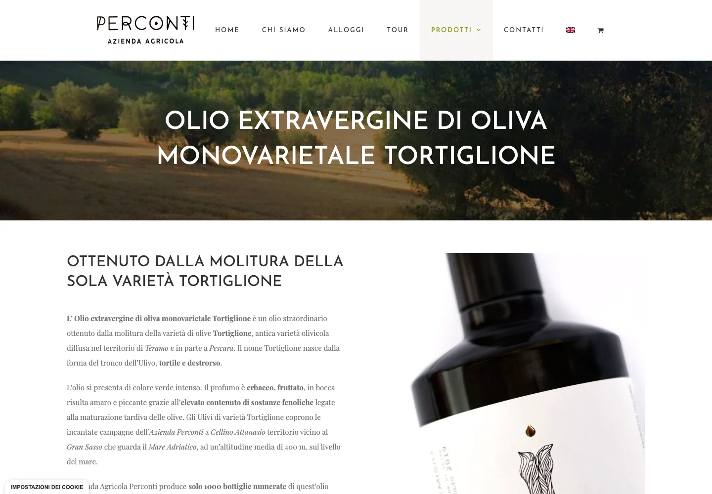 Azienda Perconti — Olio monovarietale Tortiglione