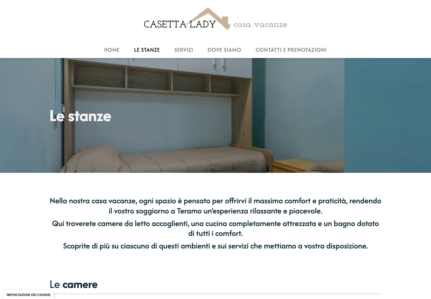 Casetta Lady — Le stanze