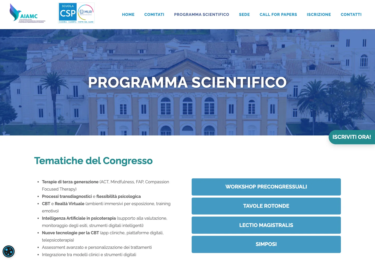 Congresso AIAMC — Programma scientifico