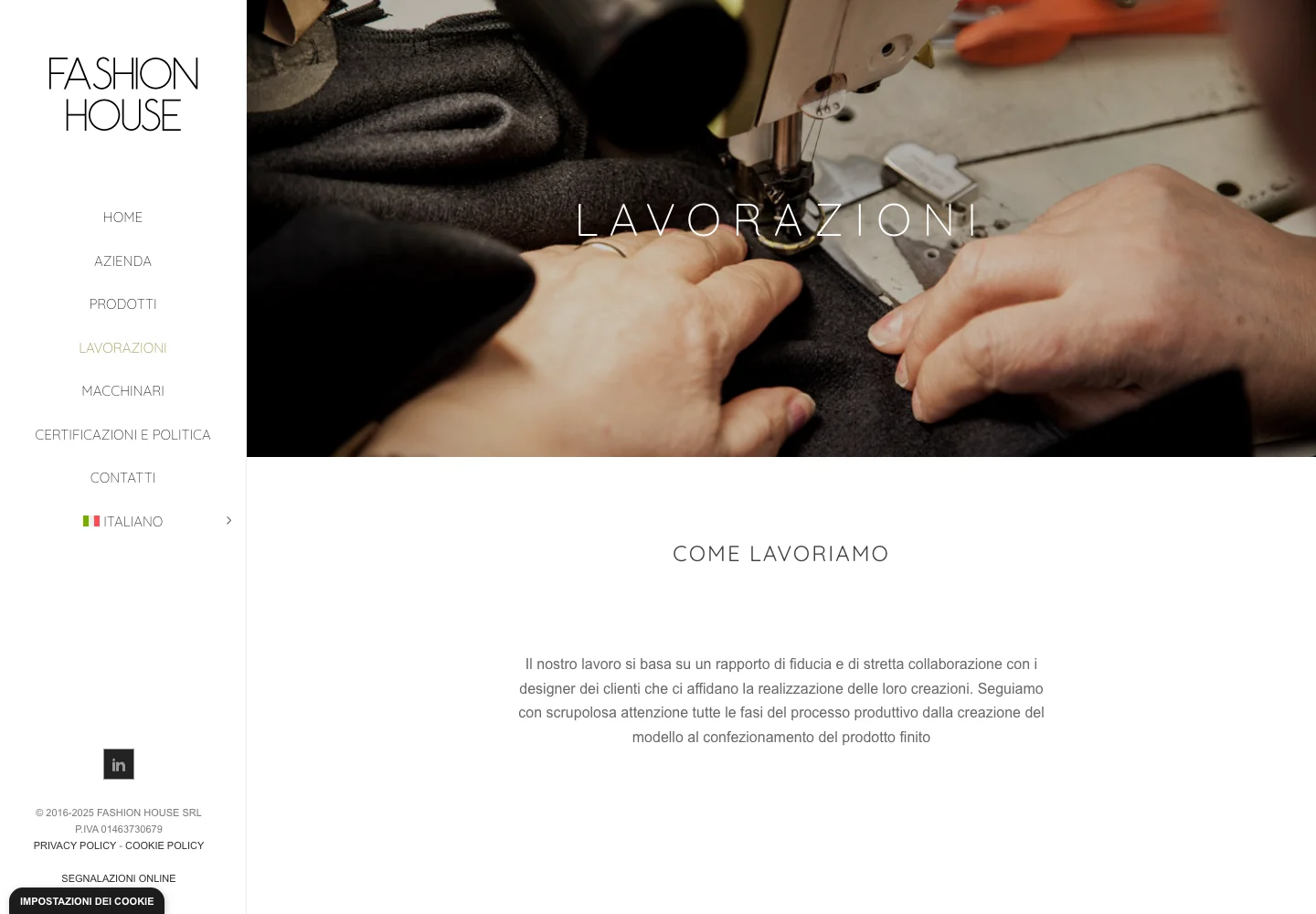 Fashion House — Lavorazioni