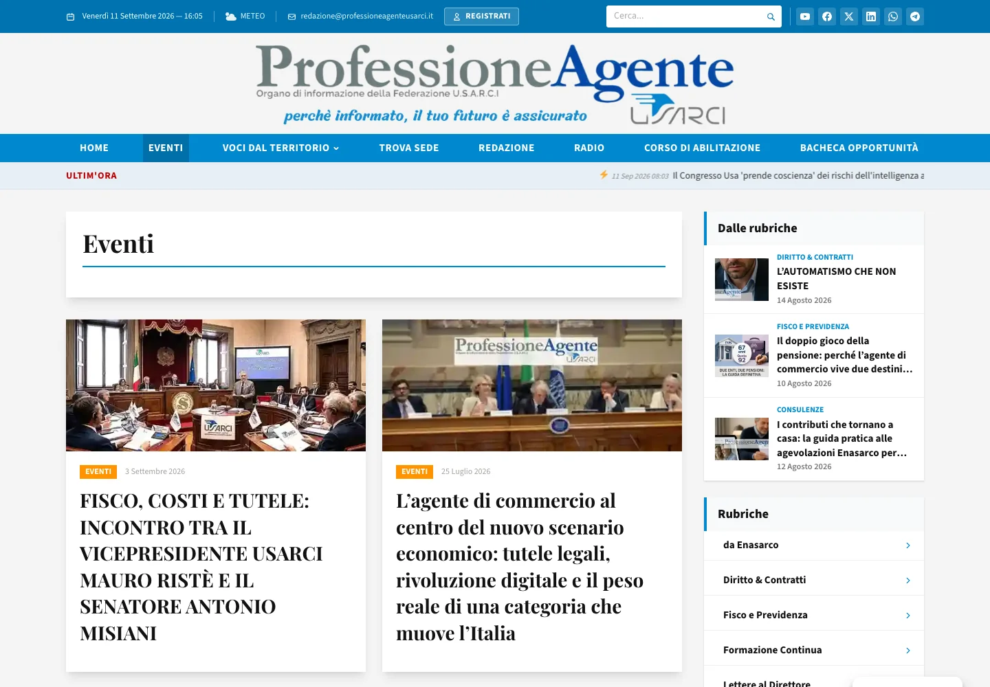 Professione Agente · USARCI — Eventi