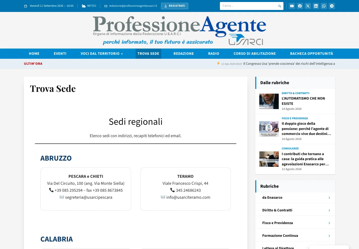 Professione Agente · USARCI — Trova sede