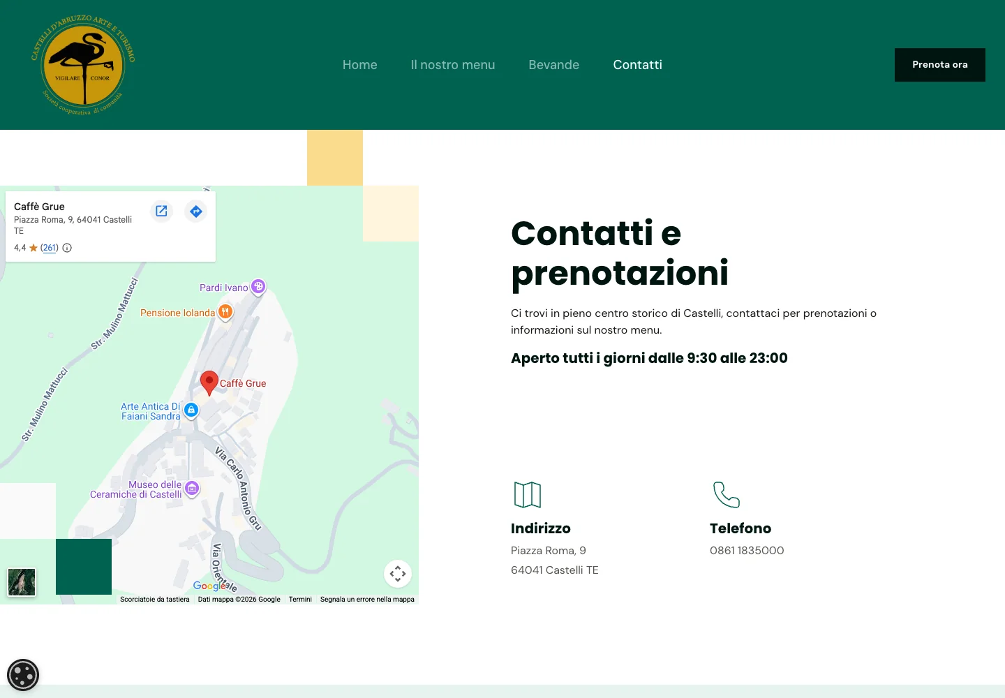 Caffè Ristorante Grue — Contatti