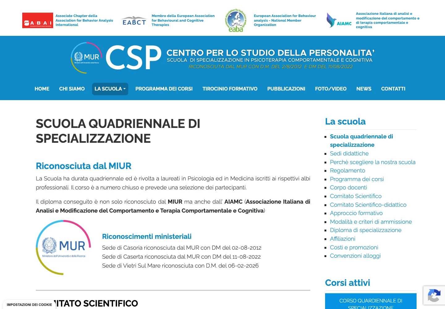 Scuola CSP — La scuola
