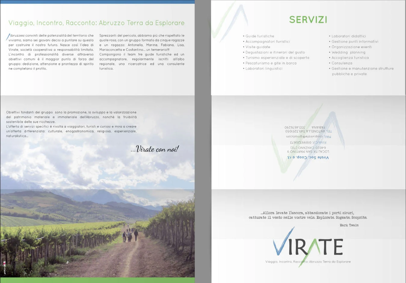 Pieghevole di presentazione Virate